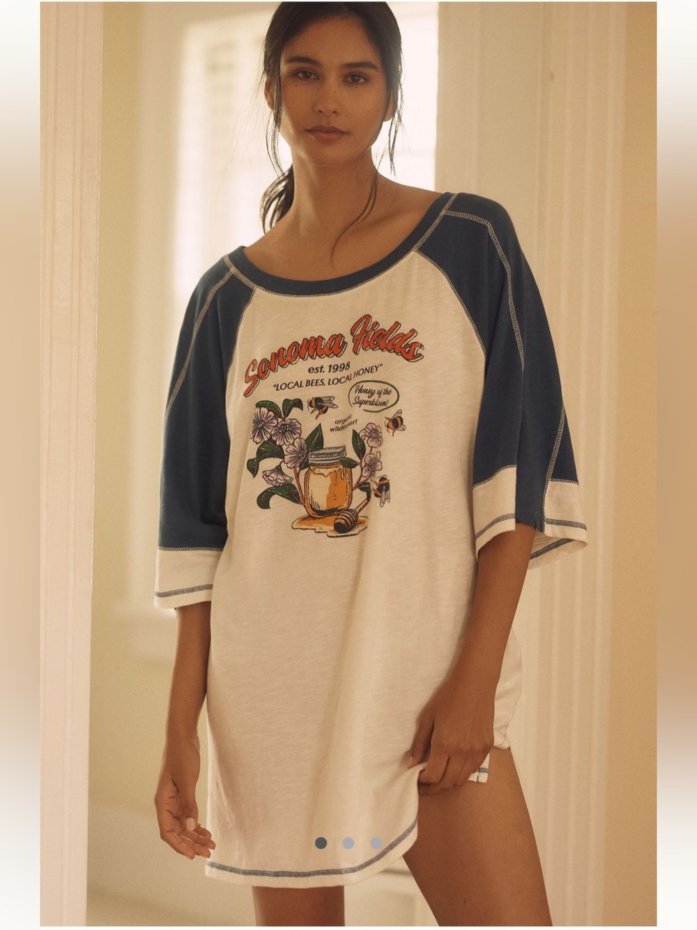 Anthropologie Oversized Graphic Sleep T-Shirt